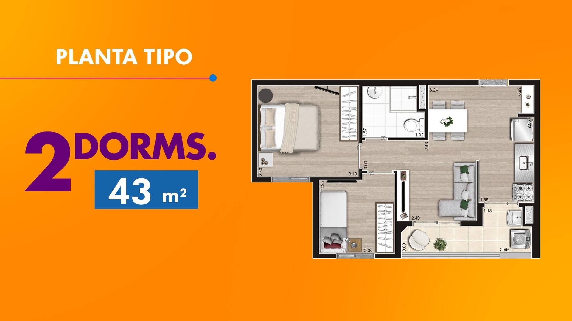 Apartamento, 2 quartos, 42 m² - Foto 28