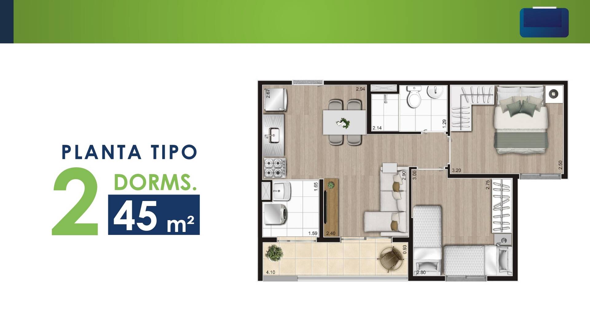 Apartamento, 2 quartos, 45 m² - Foto 26